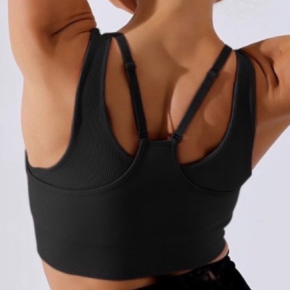 Seamless Double layer Sports Bra Crop Tank Top - Picture 2 of 3